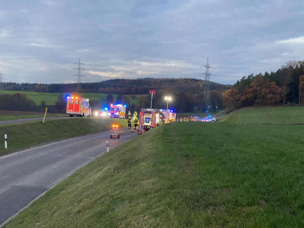Unfall Oberfüllbach Friesendorf Feuerwehr